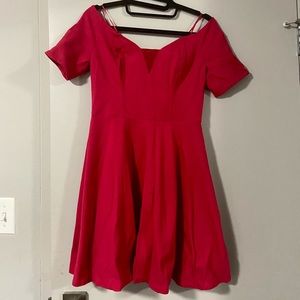 Guess red dress - off the shoulder dress